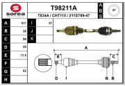 T98211A EAI hnací hriadeľ T98211A EAI