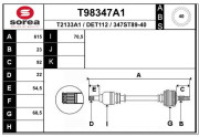 T98347A1 EAI hnací hriadeľ T98347A1 EAI