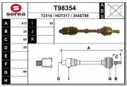 T98354 EAI hnací hriadeľ T98354 EAI