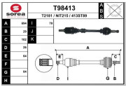 T98413 EAI hnací hriadeľ T98413 EAI
