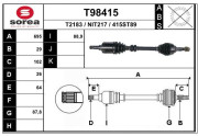 T98415 EAI hnací hriadeľ T98415 EAI