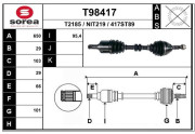 T98417 EAI hnací hriadeľ T98417 EAI