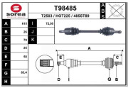 T98485 EAI hnací hriadeľ T98485 EAI