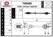 T98486 EAI hnací hriadeľ T98486 EAI