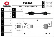 T98497 EAI hnací hriadeľ T98497 EAI