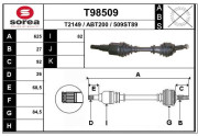 T98509 EAI hnací hriadeľ T98509 EAI