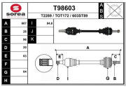 T98603 EAI hnací hriadeľ T98603 EAI