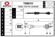 T98610 EAI hnací hriadeľ T98610 EAI