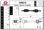 T98612 EAI hnací hriadeľ T98612 EAI