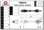 T98618 EAI hnací hriadeľ T98618 EAI