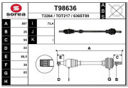 T98636 EAI hnací hriadeľ T98636 EAI