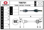 T98701 EAI hnací hriadeľ T98701 EAI