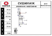 CV22491A1K EAI sada kĺbov hnacieho hriadeľa CV22491A1K EAI