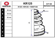 KR125 EAI manżeta hnacieho hriadeľa - opravná sada KR125 EAI