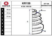 KR158 EAI manżeta hnacieho hriadeľa - opravná sada KR158 EAI