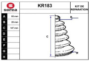 KR183 EAI manżeta hnacieho hriadeľa - opravná sada KR183 EAI