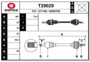 T29029 EAI hnací hriadeľ T29029 EAI