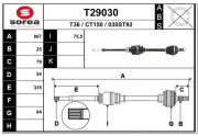 T29030 EAI hnací hriadeľ T29030 EAI