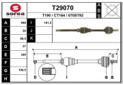 T29070 EAI hnací hriadeľ T29070 EAI