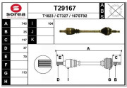 T29167 EAI hnací hriadeľ T29167 EAI