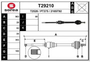 T29210 EAI hnací hriadeľ T29210 EAI