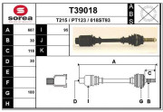 T39018 EAI hnací hriadeľ T39018 EAI