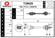 T39029 EAI hnací hriadeľ T39029 EAI