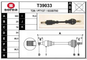 T39033 EAI hnací hriadeľ T39033 EAI