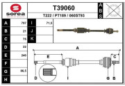 T39060 EAI hnací hriadeľ T39060 EAI