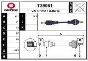 T39061 EAI hnací hriadeľ T39061 EAI