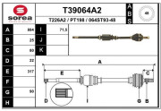 T39064A2 EAI hnací hriadeľ T39064A2 EAI