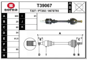 T39067 EAI hnací hriadeľ T39067 EAI