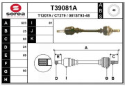 T39081A EAI hnací hriadeľ T39081A EAI