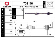 T39116 EAI hnací hriadeľ T39116 EAI