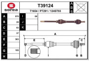 T39124 EAI hnací hriadeľ T39124 EAI