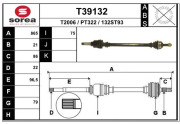 T39132 EAI hnací hriadeľ T39132 EAI