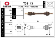 T39143 EAI hnací hriadeľ T39143 EAI