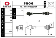 T49008 EAI hnací hriadeľ T49008 EAI