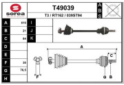 T49039 EAI hnací hriadeľ T49039 EAI