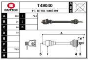 T49040 EAI hnací hriadeľ T49040 EAI