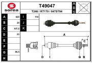 T49047 EAI hnací hriadeľ T49047 EAI