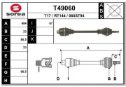 T49060 EAI hnací hriadeľ T49060 EAI