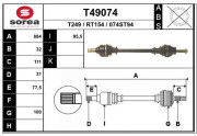 T49074 EAI hnací hriadeľ T49074 EAI