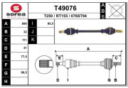 T49076 EAI hnací hriadeľ T49076 EAI