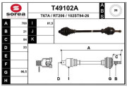 T49102A EAI hnací hriadeľ T49102A EAI