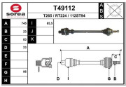 T49112 EAI hnací hriadeľ T49112 EAI