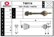 T49114 EAI hnací hriadeľ T49114 EAI