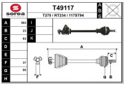 T49117 EAI hnací hriadeľ T49117 EAI