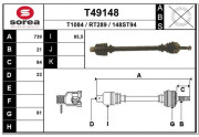 T49148 Hnací hřídel EAI