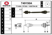 T49150A EAI hnací hriadeľ T49150A EAI